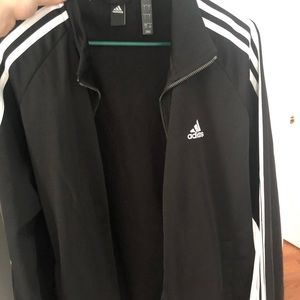 Adidas zip up black jacket